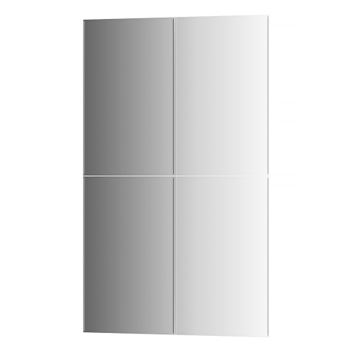 Зеркальная плитка с фацетом 5 мм - комплект 4 шт прямоугольник 25х40 см; серебро Refractive EVOFORM BY 1444