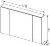 Зеркало-шкаф Aquanet Остин 120 белый