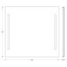 Зеркало настенное с 2-мя встроенными LED-светильниками Ledline EVOFORM 90х75 см, BY 2118