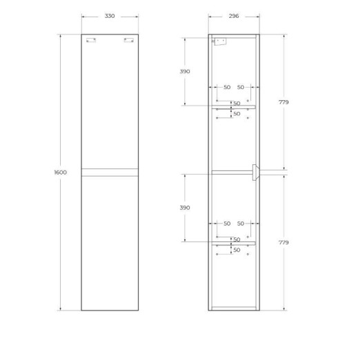 Шкаф подвесной BelBagno KRAFT-1600-2A-SC-PP-L Pino Pasadena