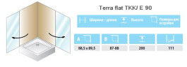 Душевой уголок Kolpa San Terra Flat TKK/E 90x90