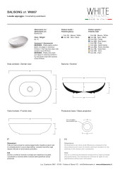 White Ceramic Balisong, накладная овальная раковина 60x40x15h см, цвет черный матовый