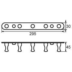 Вешалка для полотенец Milardo 003SM50M41