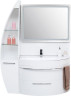 Тумба с раковиной De Aqua Эскалада 100 L белый, подвесная с ручкой