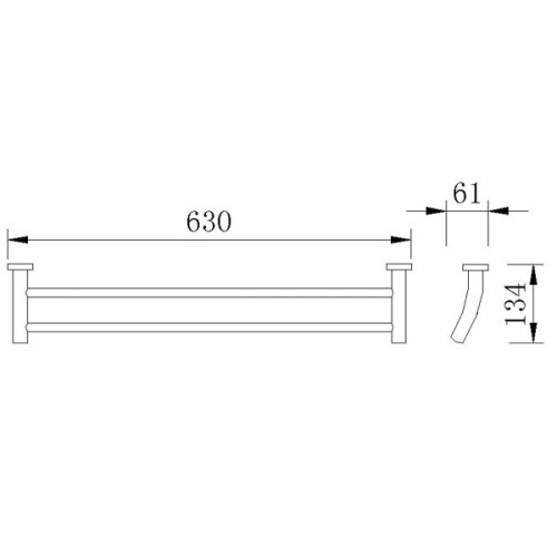 Держатель для полотенца Rush Victoria VI71532 60 см двойной