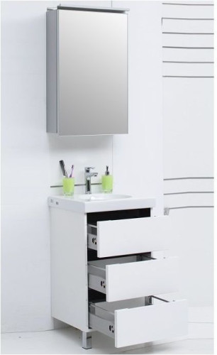 Зеркало-шкаф De Aqua 50 серебро