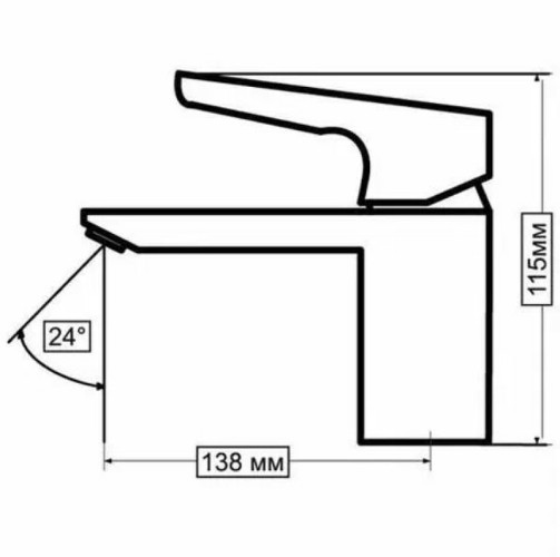 Смеситель для раковины Vidima TECHNIK Керамический картридж Хром (BA283AA)