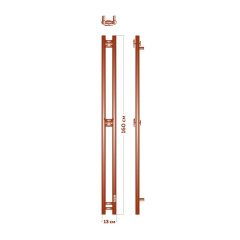 Полотенцесушитель электрический (I-образный) Bauedge Stella DB-0066, 13x160 см