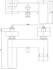 Смеситель для ванны с душем Aquanet Cubic SD90441