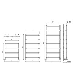 Полотенцесушитель Irsap Bella BEP052 50cr/cr