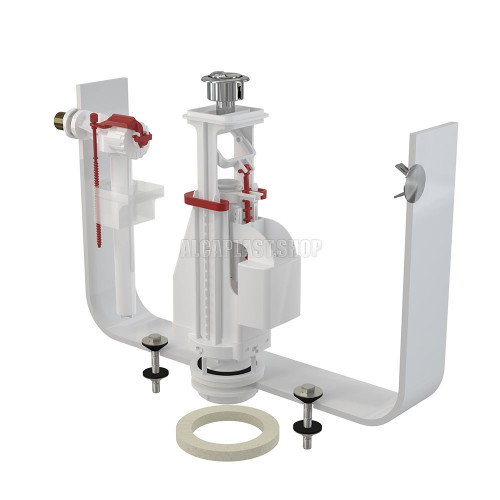 Выпускной комплект Alcadrain с двойной кнопкой, впускной механизм А16 Подключение 3/8'', SA08K 3/8" CHROM