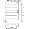 Полотенцесушитель электрический MYFREA My Paris 80/50 левый тэн