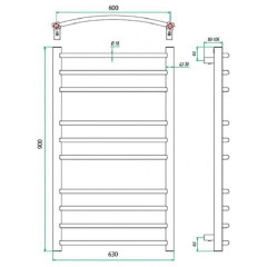 Полотенцесушитель ГРОТА ECOCALMA 63/90