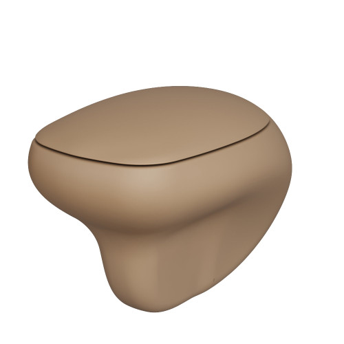 Унитаз Diamond 123T20501R (530*405*375) ТЕМНО-БЕЖЕВЫЙ МАТОВЫЙ подвесной БЕЗОБОДКОВЫЙ