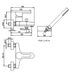 Смеситель Paini Arena 92CR105