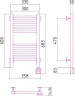 Электрический полотенцесушитель Сунержа Модус 600х300 скрытое подключение