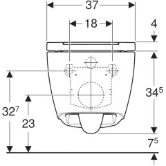 Подвесной унитаз ONE , закрытая форма, TurboFlush, с сиденьем микролифт (500.202.01.1)