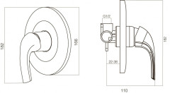 Смеситель для душа AM PM Sense F7575000