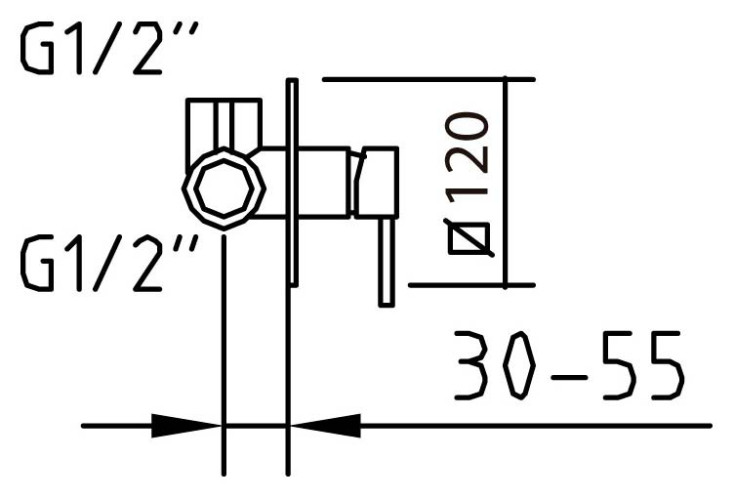 Смеситель для душа Clever Bimini 97998