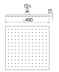 Верхний душ Nobili AD139/110CR 40 см Chrome хром