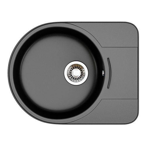 Кухонная мойка Formastone FostoGran FG Паллада, круглая с крылом, антрацит