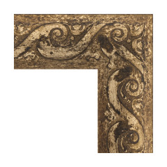 Зеркало настенное с гравировкой EVOFORM в багетной раме фреска, 56х125 см, BY 4055