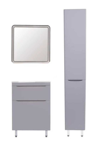 Тумба напольная Style Line Бергамо мини 60 (2 ящ.) Люкс антискрейтч серый, PLUS