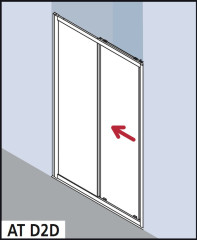 Душевая дверь Kermi Atea AT D2D 14018VAK