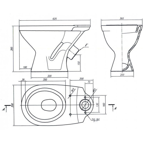 Унитаз компакт Лобненский стройфарфор Оптима Стандарт сливная арматура+сиденье (10/1/5/3-21)