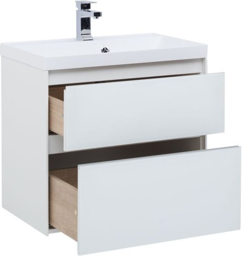 Тумба с раковиной Aquanet Гласс 70 белый