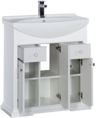Тумба с раковиной Aquanet Лагуна 75 белый