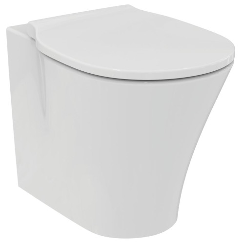 E004201 CONNECT AIR AquaBlade® Напольный пристенный унитаз соло, горизонтальный выпуск (может дополняться пластиковыми выпускными патрубками на 90˚)
