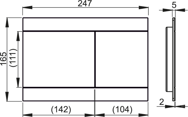 Кнопка смыва alcadrain FLAT 24.7х2х16.5 для инсталляции, пластик, цвет Хром матовый (FUN)