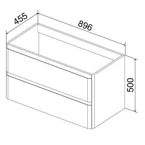 База под раковину подвесная BelBagno ALBANO-900-2C-SO-RR