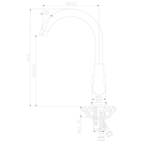 Смеситель для кухни Rossinka W35-24