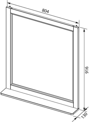 Зеркало Aquanet Денвер 80 белый
