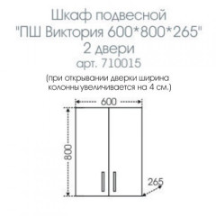 Подвесной шкаф СанТа Виктория 60