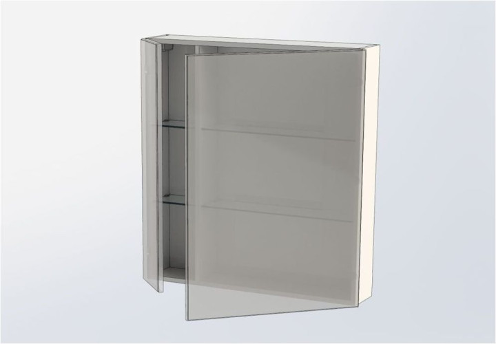 Зеркало-шкаф Aquanet Эвора 80 дуб антик