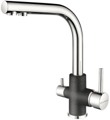 Смеситель для кухни Paulmark ESSEN, графит-хром, 213011-DGCR, Paulmark