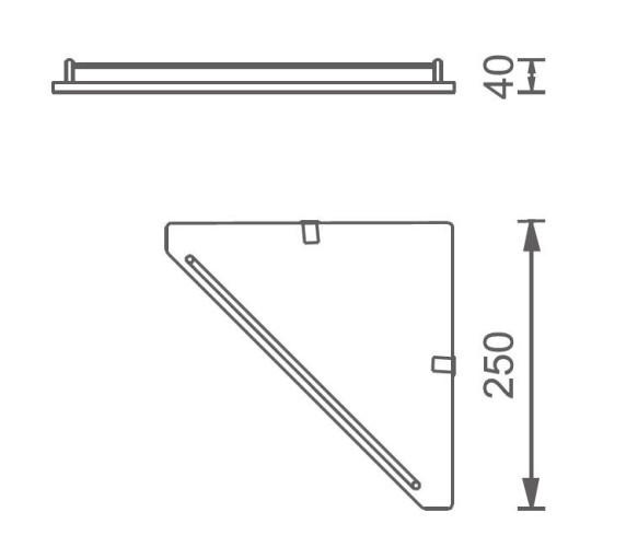 Полочка Aquanet 8026 (угловая)