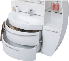 Тумба с раковиной De Aqua Эскалада 100 R белый, подвесная с ручкой