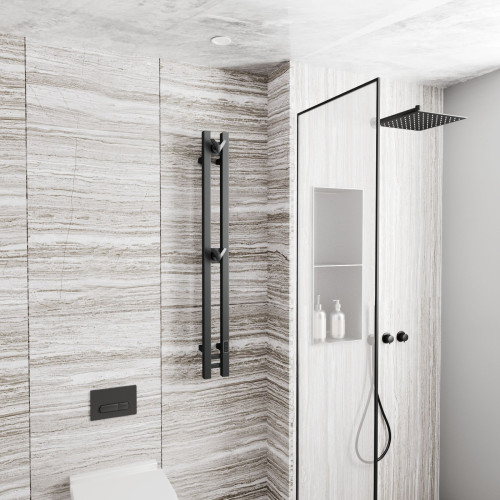 Полотенцесушитель электрический (I-образный) Bauedge Stella Square DB-0083, 13x120 см