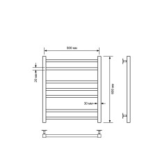 Полотенцесушитель водяной Comfysan Pioli-K W-6 60/50, хром