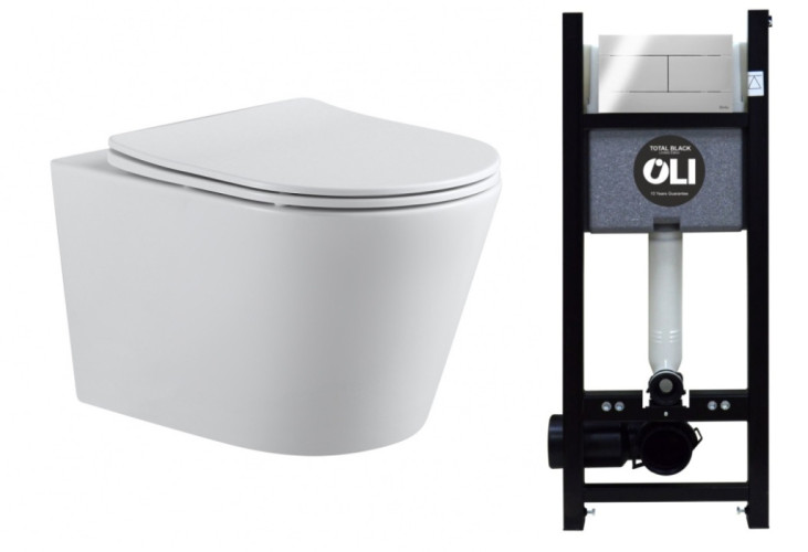 Унитаз с инсталляцией Aquanet Atago 2.0 W/886668SDOO