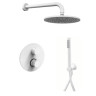 Комплект KITLIQ018BOKING для душа термостатический, со смесителем LIQ018BO на 2 выхода, душ 300мм, LIGHT, белый матовый Paffoni