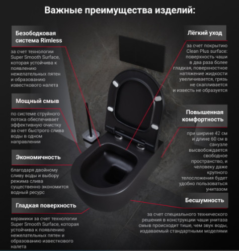 Чаша подвесного унитаза Allen Brau Priority 4.31002.20 00301307