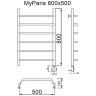 Полотенцесушитель электрический MYFREA My Paris 80/50 правый тэн