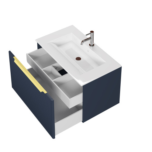 Тумба под раковину Creto Luna Blue 80 см 17-Bl80