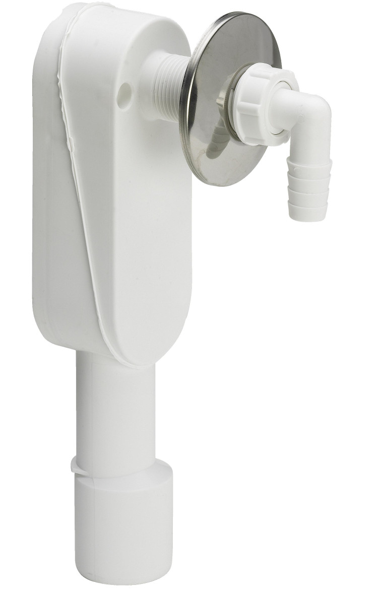 370756 Сифон для скрытого монтажа, с верт. отводом, для шланга ...