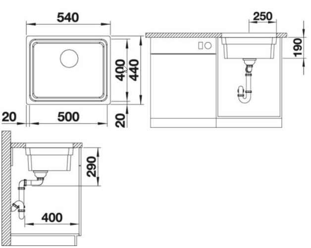 Кухонная мойка Blanco Etagon 500-U
